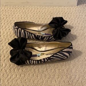 Kinney Edelman zebra print flats